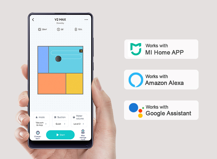 Viomi V2 Max house cleaning robot with advanced APP & voice control